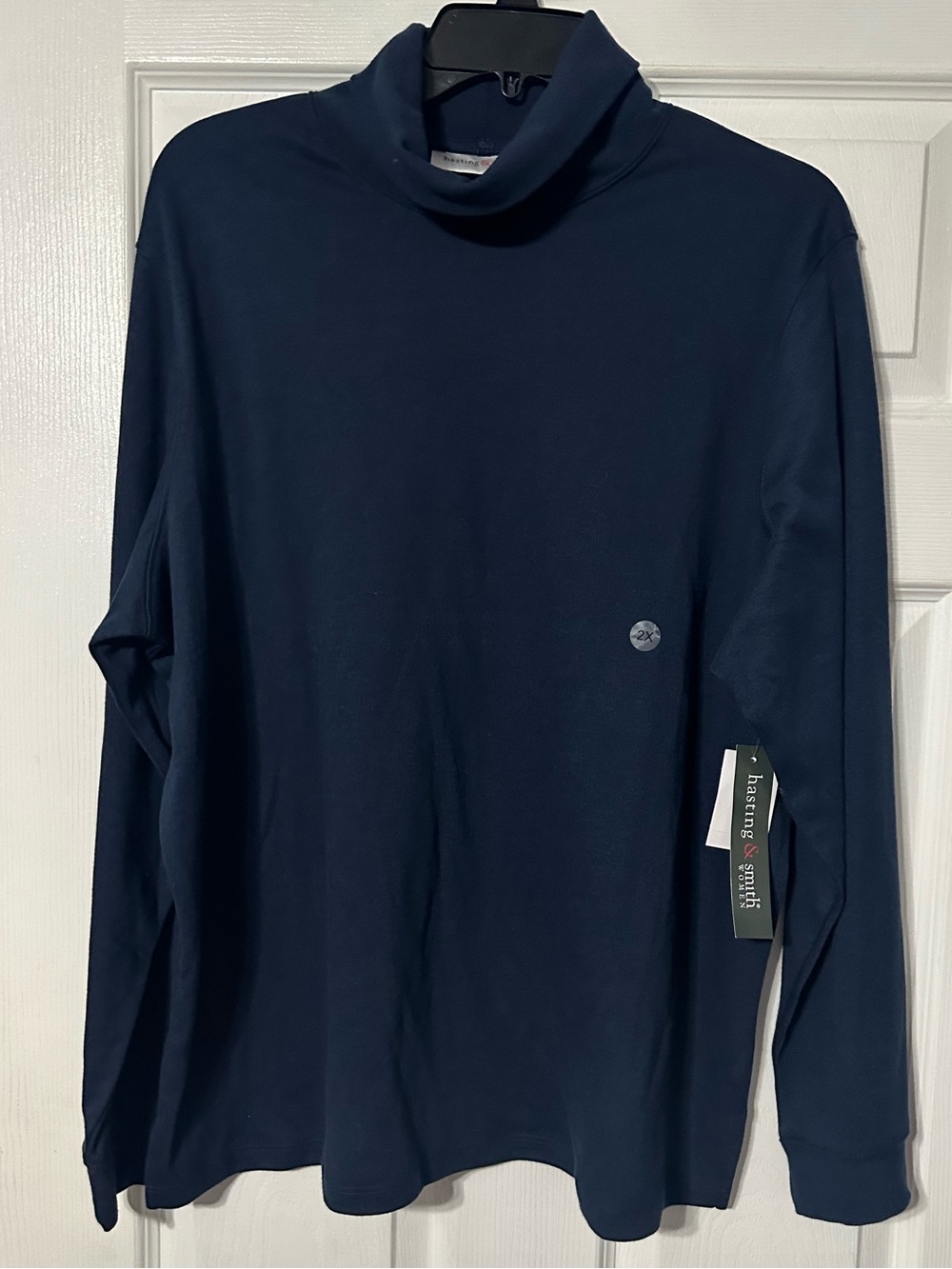 NWT Hasting & Smith Women Navy Long Sleeve Turtleneck Top